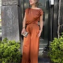 Dante6 S26F onique wide leg satin pants orange