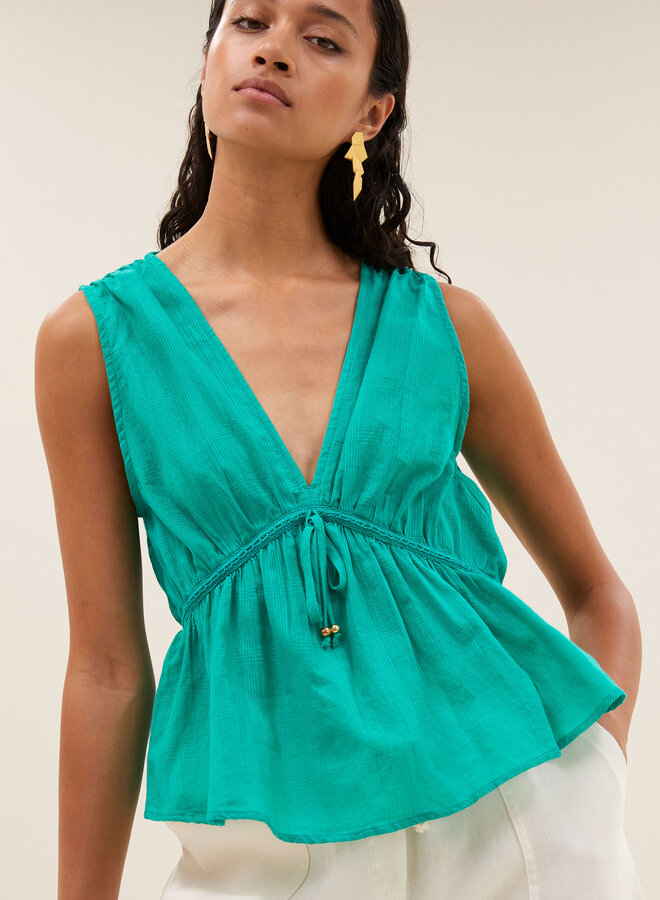 By Bar S26F meryl dobby top green