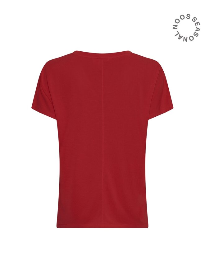 Moss fenya modal v neck tee rhubarb