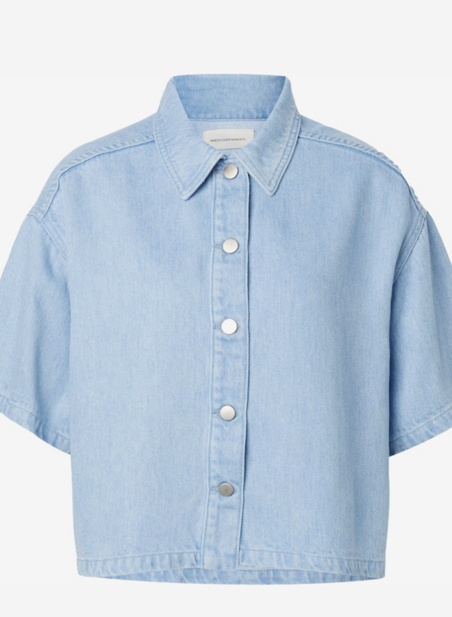 Moss saphina 2/4 shirt light blue