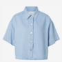 Moss saphina 2/4 shirt light blue