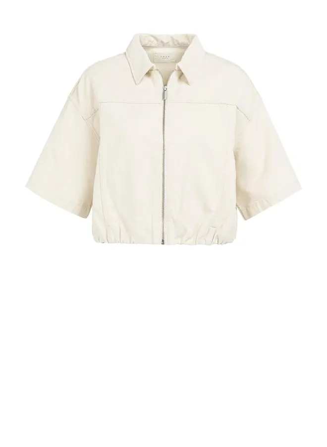 YAYA sleeveless woven jacket white