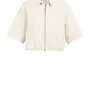 YAYA sleeveless woven jacket white