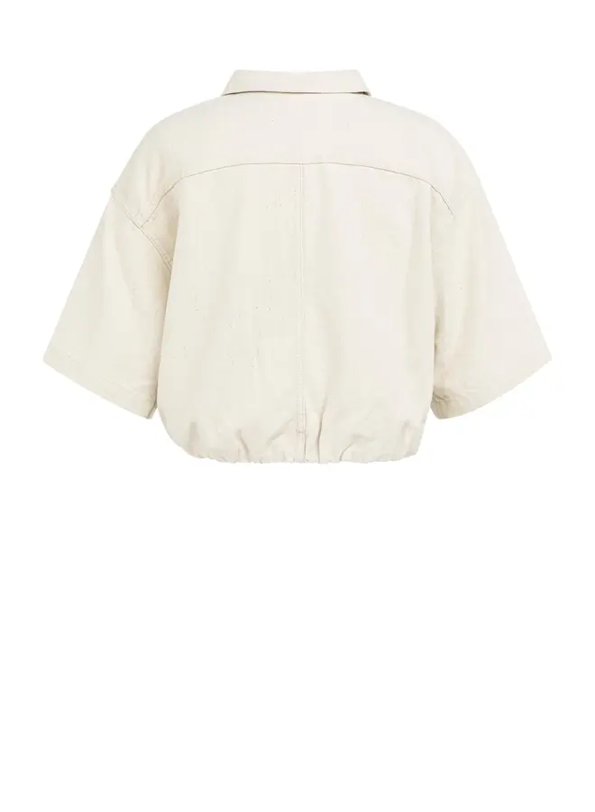 YAYA sleeveless woven jacket white