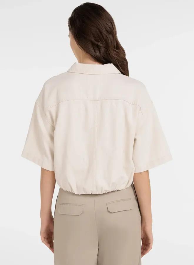 YAYA sleeveless woven jacket white