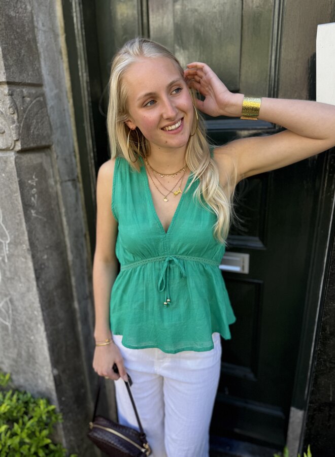 By Bar S26F meryl dobby top green