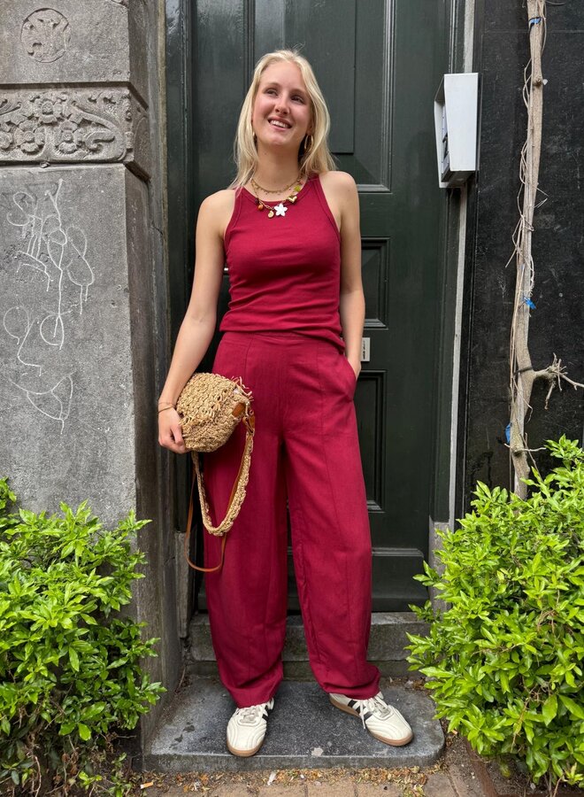 Moss graciela franciska pants rhubarb