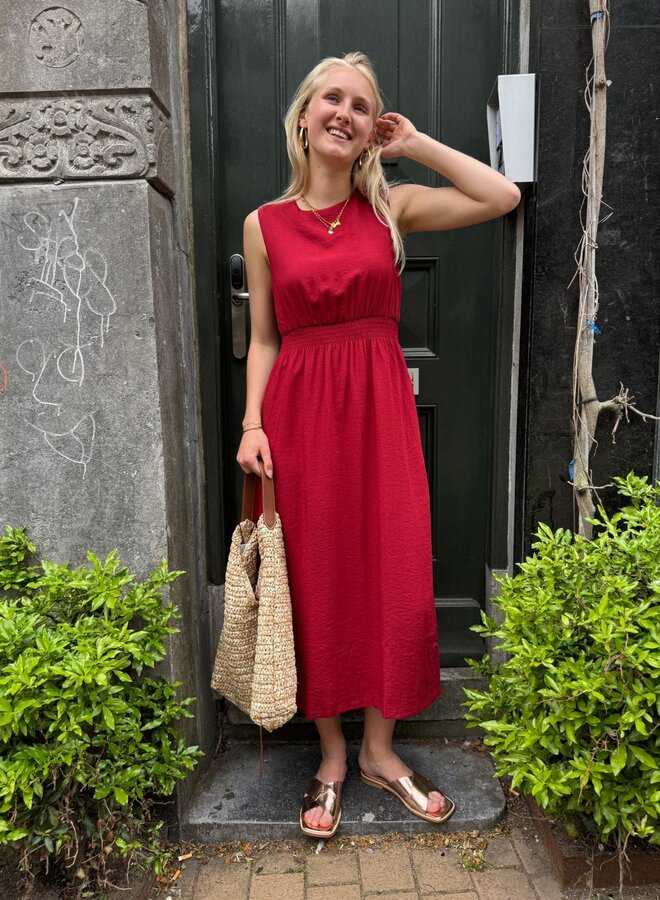 Moss daria sl dress rhubarb