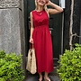 Moss daria sl dress rhubarb