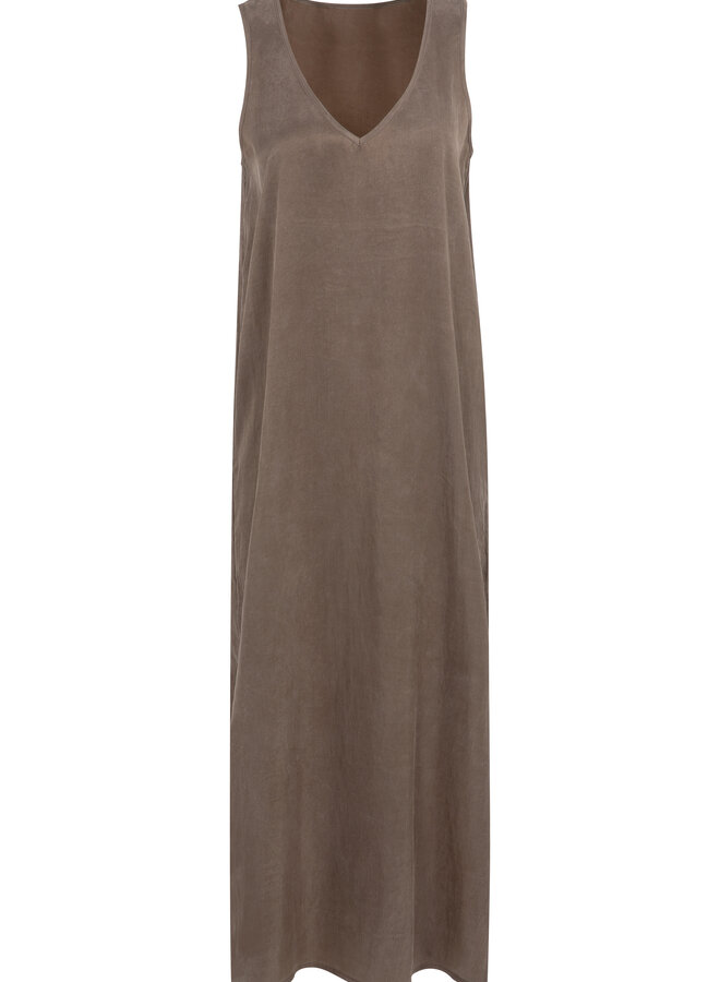 Yaya crinkle dress brown