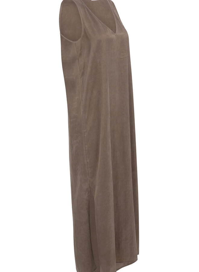 Yaya crinkle dress brown