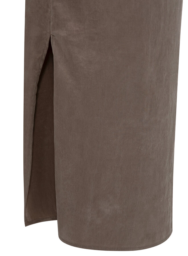 Yaya crinkle dress brown