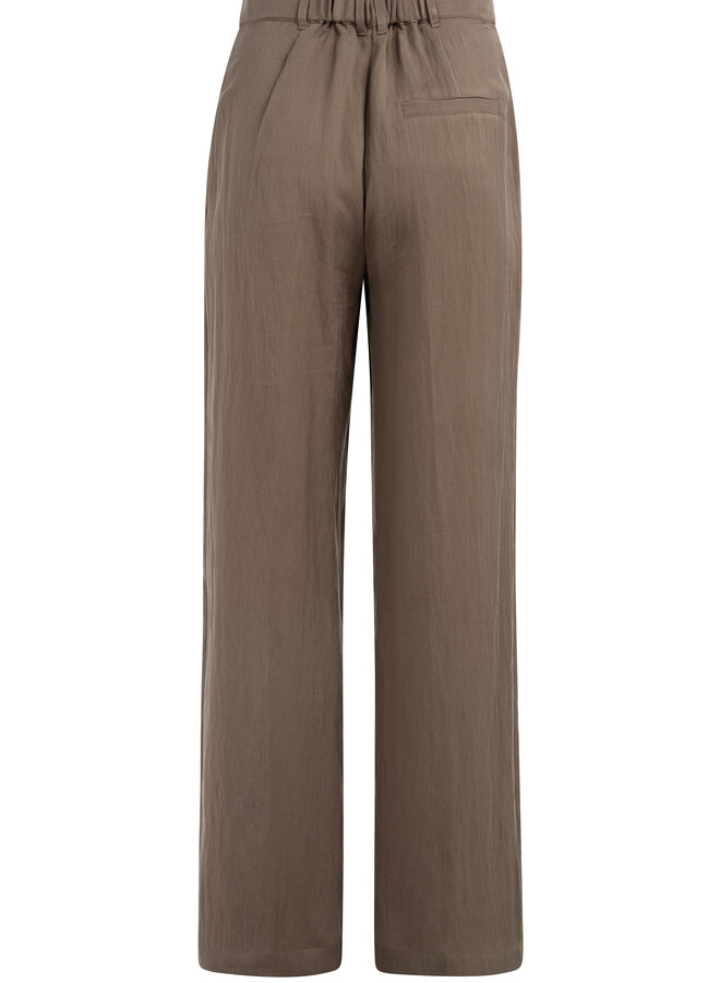 Yaya woven wide leg with pleaths brown (L32)