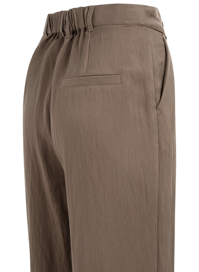 Yaya woven wide leg with pleaths brown (L32)