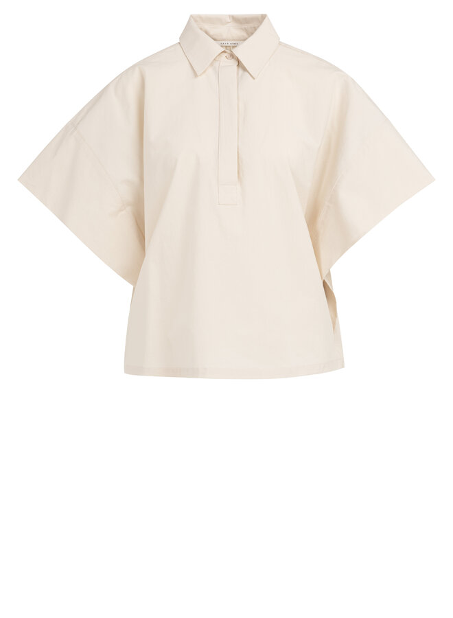 Yaya blouse with sleeve detail creme