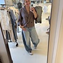 Yaya woven loose fit blazer kimono brown