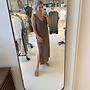 Yaya crinkle dress brown
