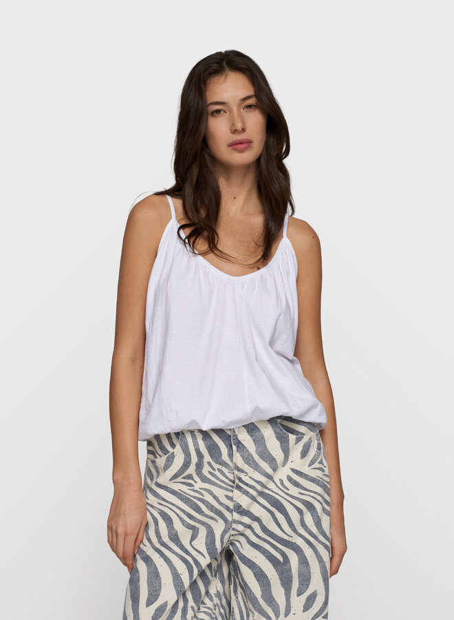 10days top gathered neck white