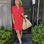 By Bar S26F hella linen dress lipstick