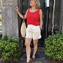 By Bar isa flower shorts white