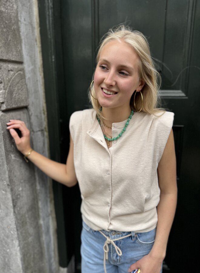 Ellen beekmans gemstone ketting licht groen