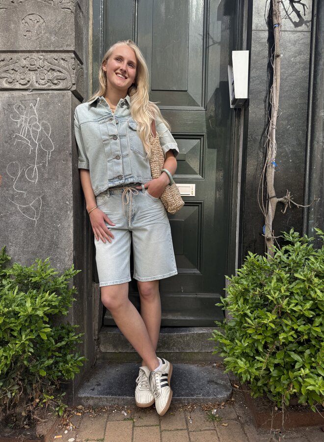 Yaya worker light denim jacket