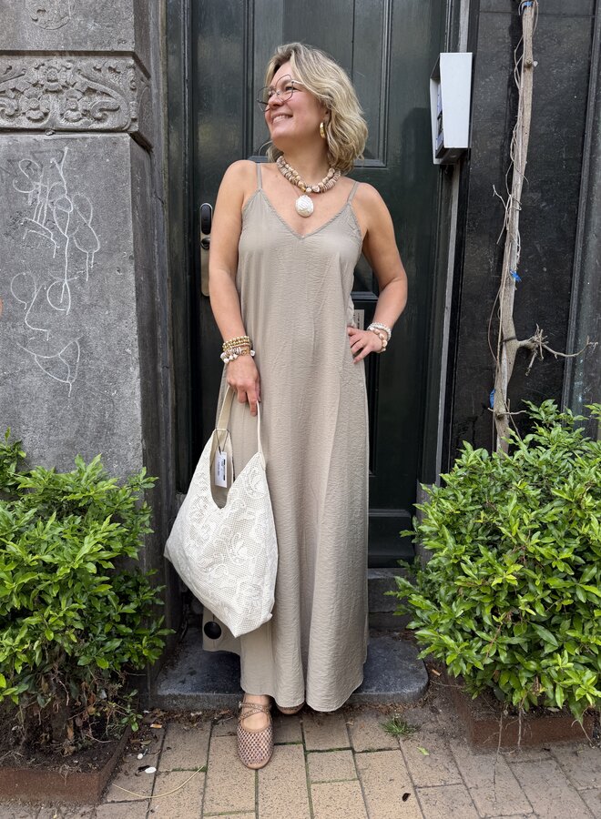 Circle morgan dress taupe