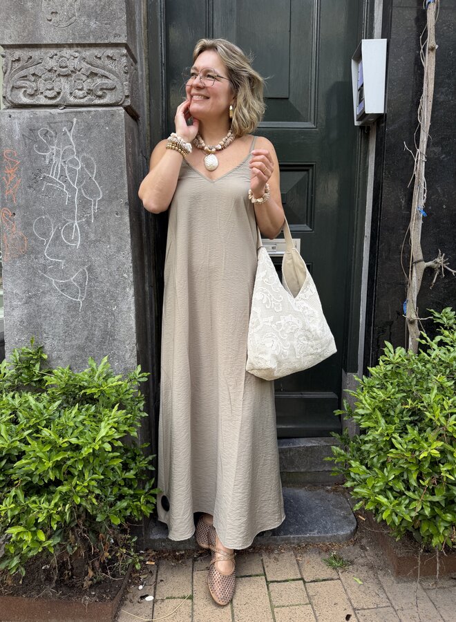 Circle morgan dress taupe