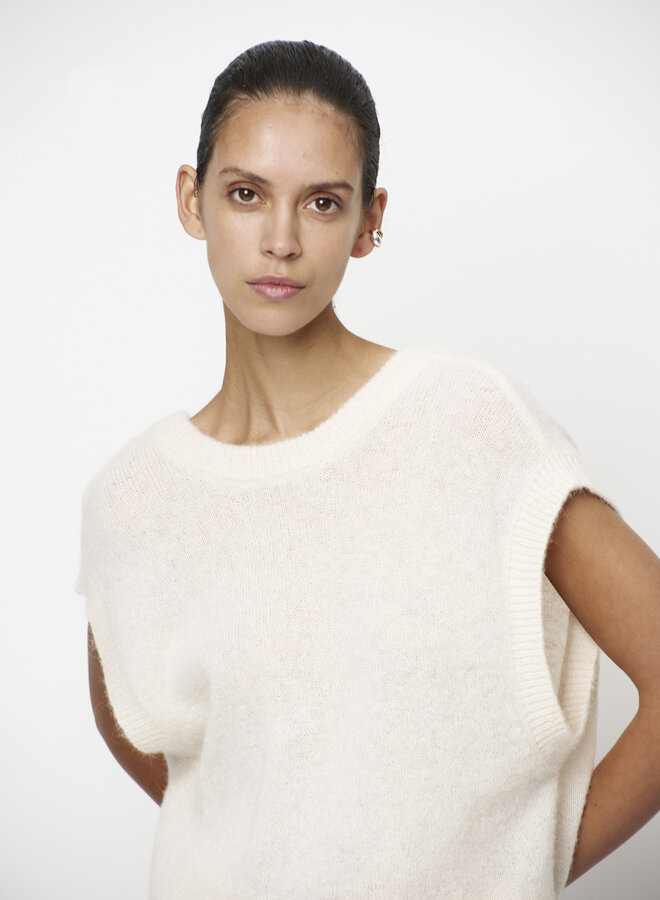 Dante6 enoha open back sweater ivory