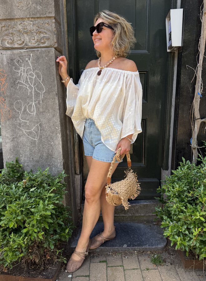 Greek archaic kori blouse white champ