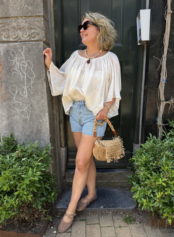Greek archaic kori blouse white champ
