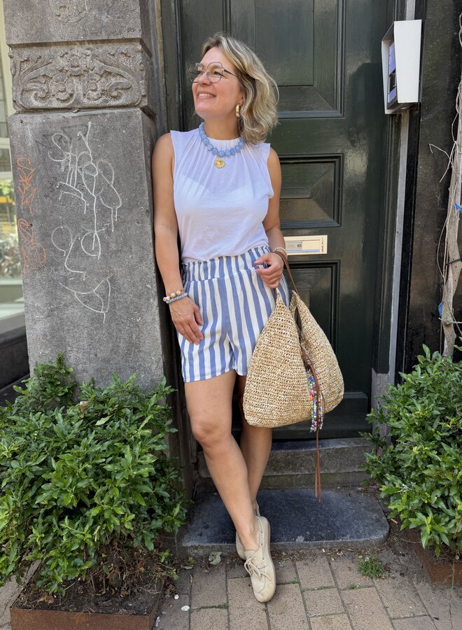 10DAYS pleated top jersey white