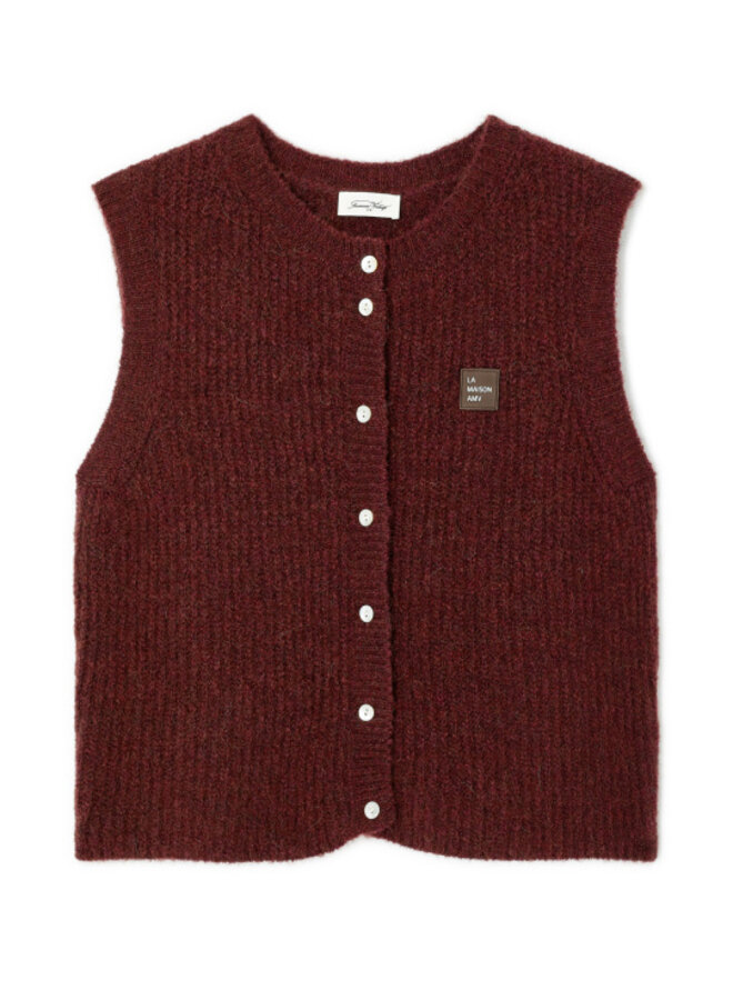 American V. east19 gilet vest acerola chine