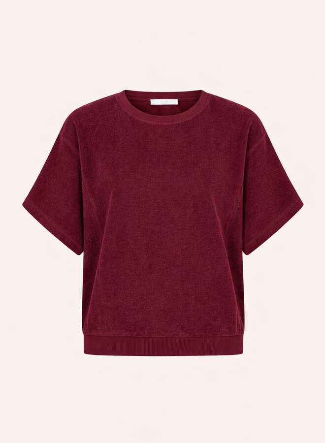 By Bar pre nuki slub top burgundy