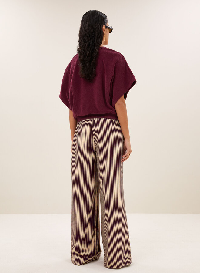 By Bar pre nuki slub top burgundy