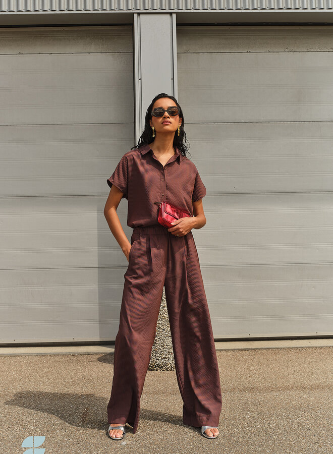By Bar celin stripe pants tanning