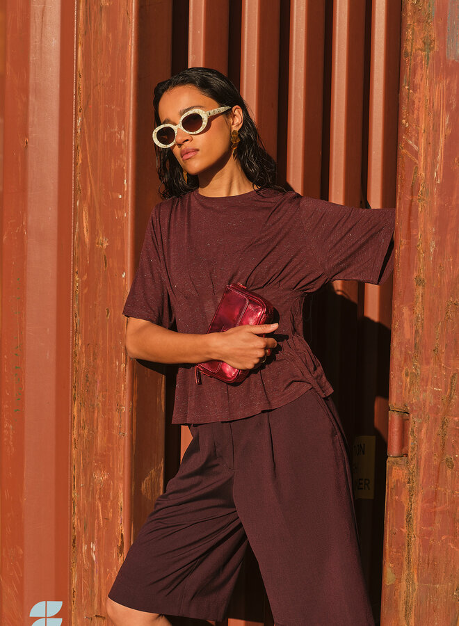 By Bar diva sparkle top burgundy