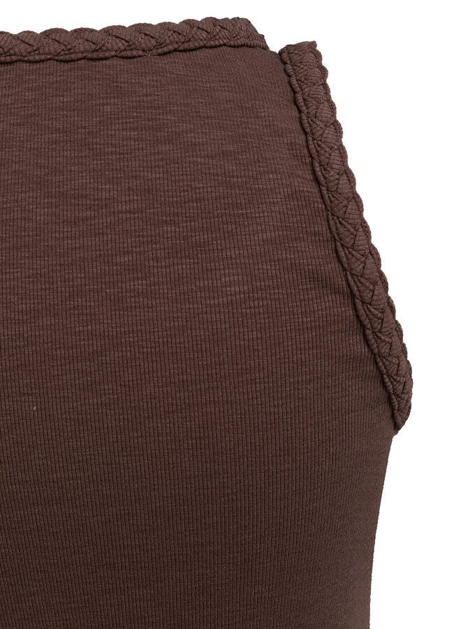 Yaya singlet gevlochten rand aubergine purple