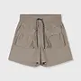 10DAYS crinkle utility shorts fog