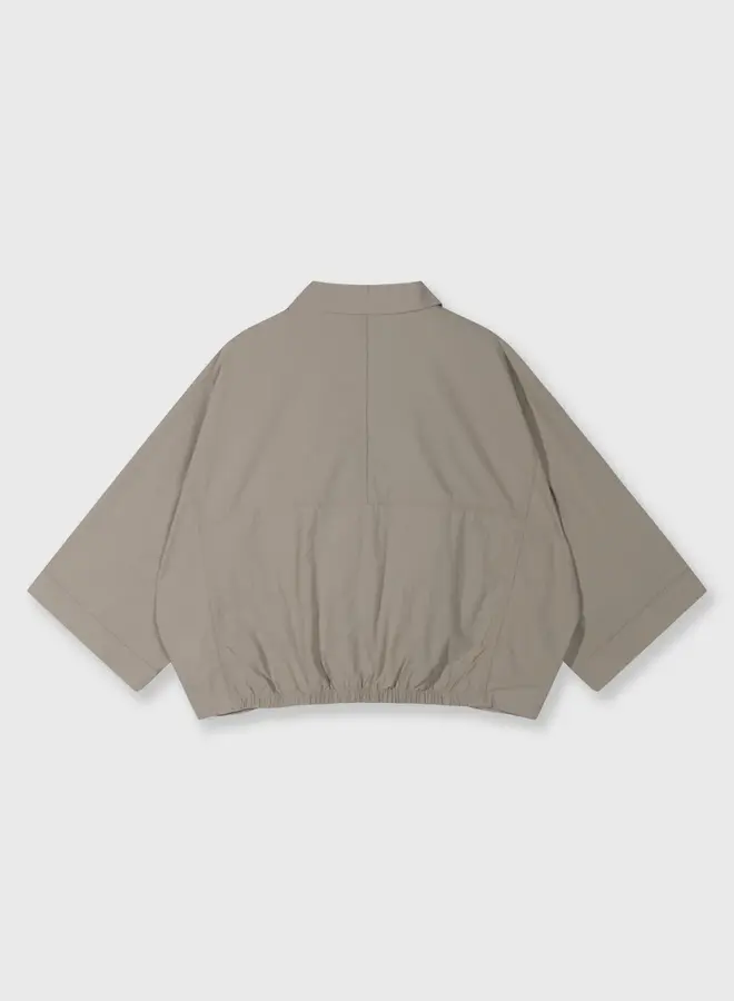 10DAYS wide crinkle jacket fog