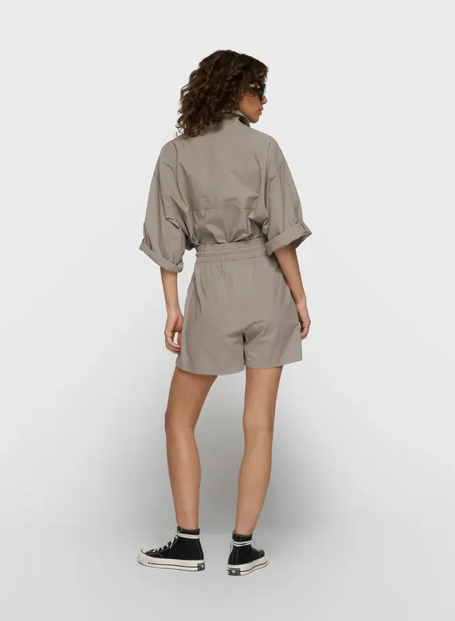10DAYS wide crinkle jacket fog