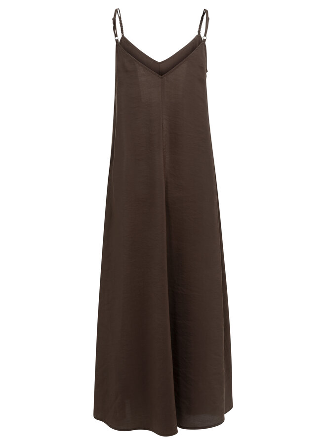 Yaya lange jurk aubergine purple