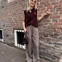By Bar celin stripe pants burgundy