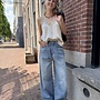 By Bar pia satin top chalk