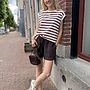 By Bar tobi stripe top grain wine