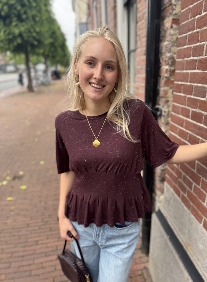 By Bar diva sparkle top burgundy