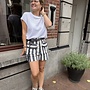 10DAYS utility shorts stripes ecru/blue