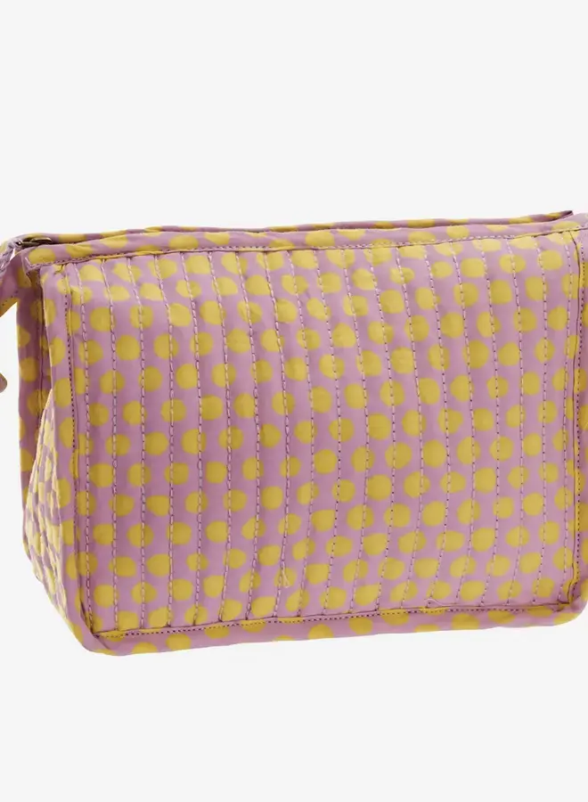 Madam Stoltz quilted cotton washbag 21x8x17 cm