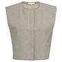 Yaya geruit geweven gilet beige