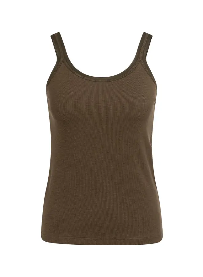 Yaya singlet mesh black/brown